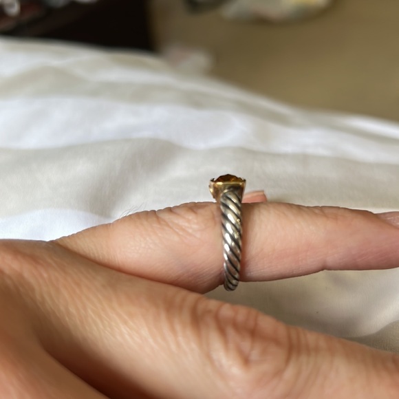 David Yurman size 6 golden citrine noblesse ring - Picture 2 of 3